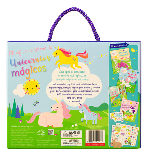 Mi Cajita De Libros De Unicornios Magicos (4 Libros + Calcomanías), De Silver Dolphin. Editorial Silver Dolphin Infantil, Tapa Blanda, Edición 01 En Español, 2023