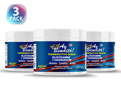 Set De 3 Cremas Termoactivas Con Glucosamina Y Condroitina