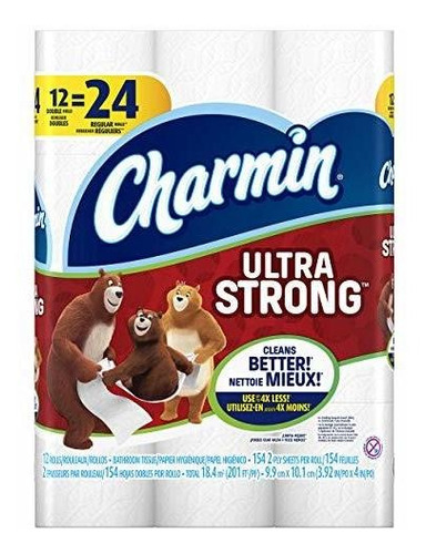 Papel Higiénico Charmin Ultra Fuerte, 12 Rollos.