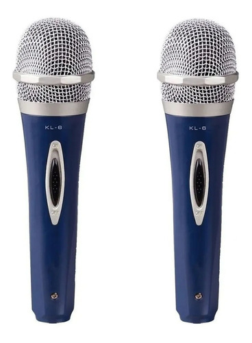 Kit C/2 Microfones C/ Fio Voz Cantar Karaoke Palestra C/ Nfe