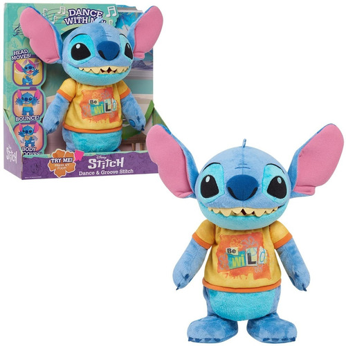 Peluche Infantil Ruz Disney Stitch Con Sonidos Y Movimiento 
