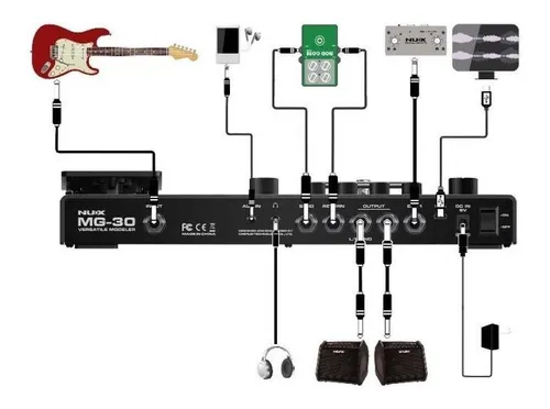 Pedaleira Para Guitarra NUX Versatile Modeler Mg-30 Multi