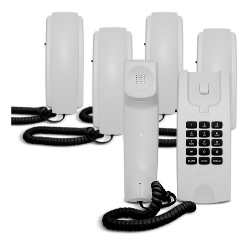 Kit 5 Telefone Gôndola Centrixfone Branco 900201250 Hdl