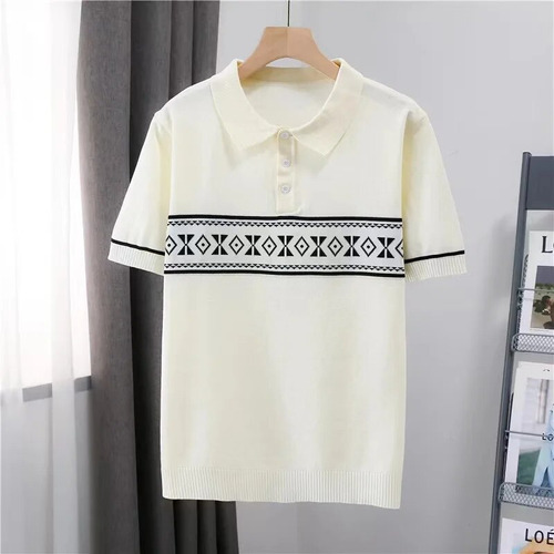 Camisas Tipo Polo De Punto De Manga Corta Para Hombre, Camis