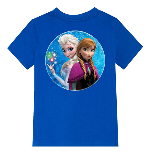 Polera Led Algodón 100% Niños Frozen Elsa Y Ana