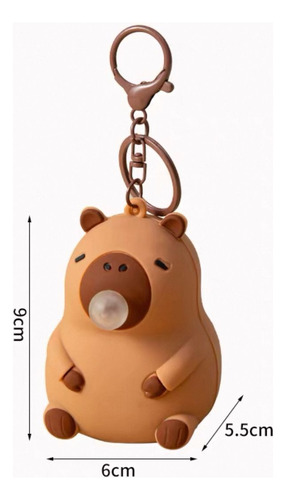 Llavero Capibara Squish Antiestrés Juguete