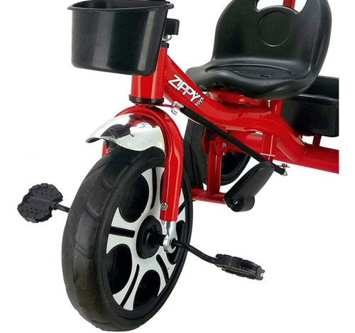 Triciclo Infantil Com Apoiador Vermelho 7632 - Zippy Toys