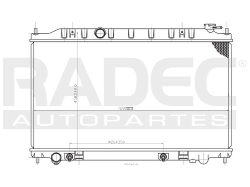 Radiador  Altima 02-06 L4 2.5 Lts Automatico