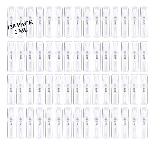 120pcs 2ml Mini Perfume Atomizador Botella De Spray Plástico