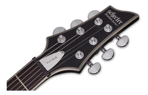 Imagen 3 de 4 de Guitarra eléctrica Schecter C-1 Platinum de caoba satin black satin con diapasón de ébano