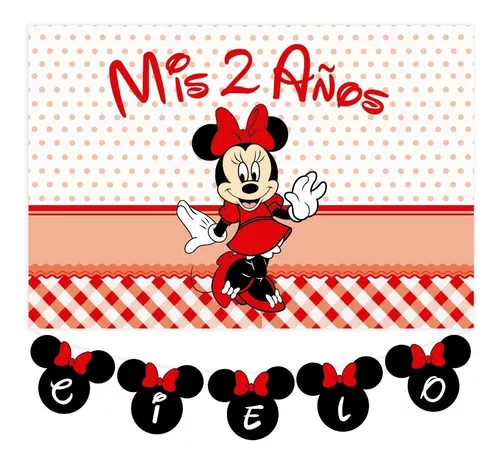 Cartel Minnie Mickey Cumpleaños Personalizado