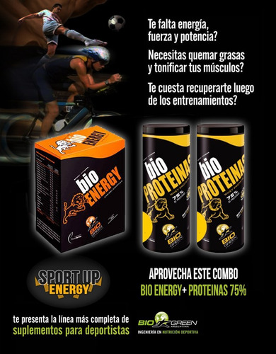 Whey Protein Proteina Lactea + Bio Energy + Rendimiento 2x2