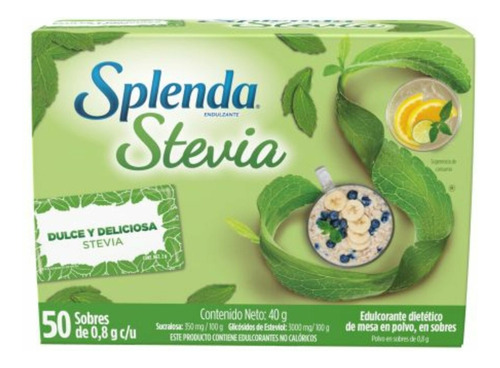 Edulcorante Splenda® Stevia Polvo X50 Sobres