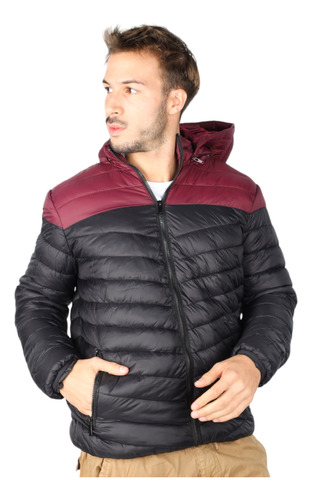 Campera Inflada Hombre Capucha Desmontable Oldtown Polo