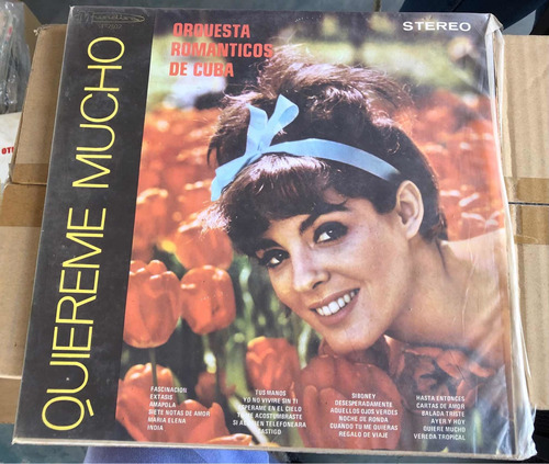 Antiguo Lp Disco Vinil Románticos De Cuba Quiéreme Mucho Uni