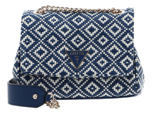 Guess Rianee - Solapa Cruzada Convertible, Color Azul