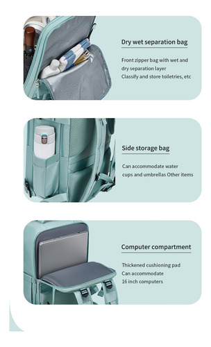 Mochila Viaje De Mano Carry On Equipaje Cabina Avion Viral Rosa Liso