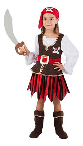 Princess Disfraz Pirata Niñas Costume Set Por Spooktacular C