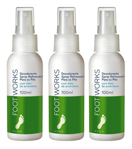 Desodorante Spray Para Pés Foot Works (3unidades) - Avon