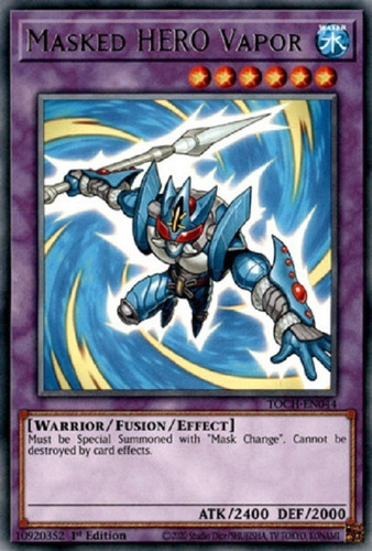 Masked Hero Héroe Enmascarado Vapor Raro Yugioh