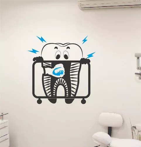 Vinilo adhesivo de pared de clínica dental dental infantil para cuidado de  los dientes, decoración grande (g5904), color negro