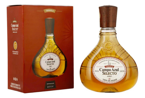 Caja De 6 Tequila Campo Azul Selecto Añejo 750 Ml