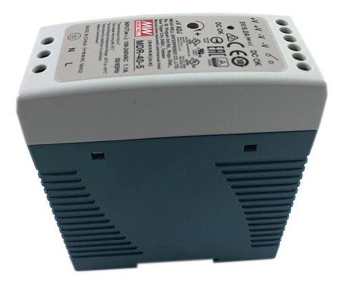 Mean Well Mdr-40-5 Fuente De Alimentación De Riel Din De Ca A Cc, 5 V, 6 Amperios, 30 W