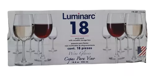 Luminarc, Copas para Vino, 18 piezas