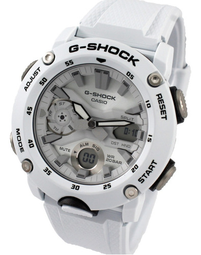 Relogio Casio G-shock Carbon Core Guard Ga-2000s-7adr + Nfe Cor da correia Branco Cor do bisel Branco Cor do fundo Branco