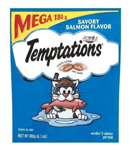 Botana - Whiskas Temptations Cat Treats, Salmón Salado (paqu