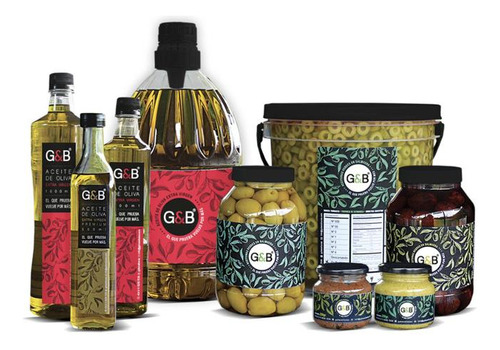 Aceitunas Verdes Descarozadas Nº0 X 1 Kg -pack X 2 U- G & B