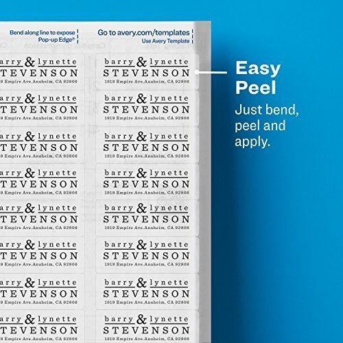 Etiquetas De Devolución De Avery Clear Easy Peel Para