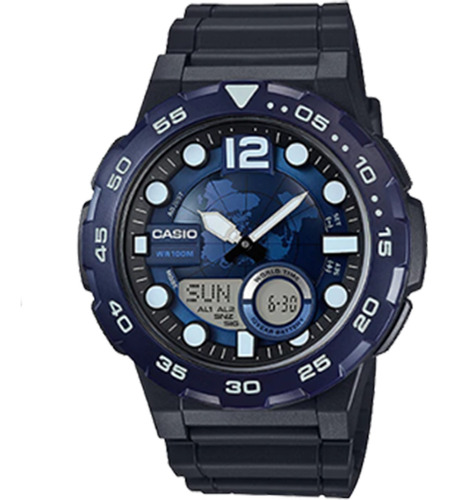 Ae-q100w-1bvdf - Reloj Casio Ana-dig Tele 30 3 Alarmas