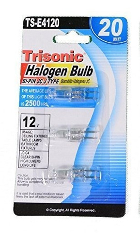 Bombilla Halógena Tipo Jc G4, Base De 12 V, 20 W, Jc G4, 12 