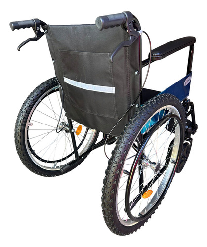 Silla De Ruedas Compacta Adulto Plegable Todo Terreno Lujo Color Negro