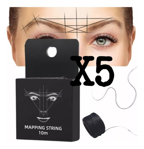 Hilo Entindado Para Diseño De Cejas Microblading 5 Piezas