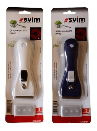 Imagen 1 de 1 de Espátula Para Vitrocerámica Con Repuesto- Svim Color Negro