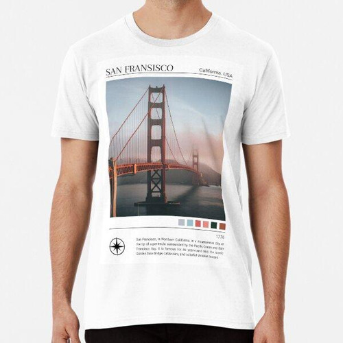 Remera Poster Print Of San Fransisco, Usa. Travel Poster  Al