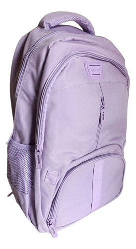 Mochila Reforzada Durable Tamaño Oficio Lila Liso