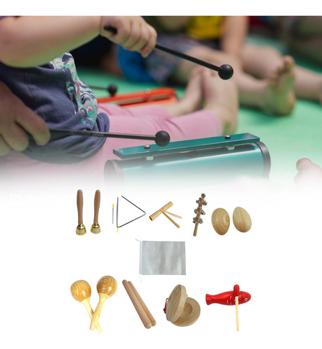 9 Pcs Instrumentos Musicales Para Niños Conjunto De