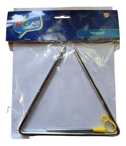 Instrumento musical triangular Art & Craf de 8", cor cinza