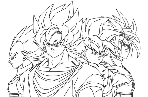 Desenhos de Dragon Ball Z para Colorir e Pintar