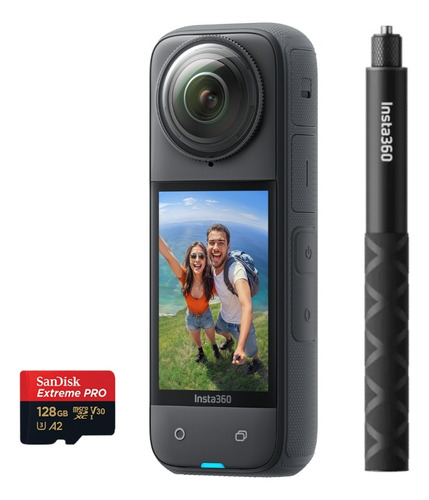 Insta360 X4 + Selfie Stick 114cm + Memoria 128gb Extreme Pro