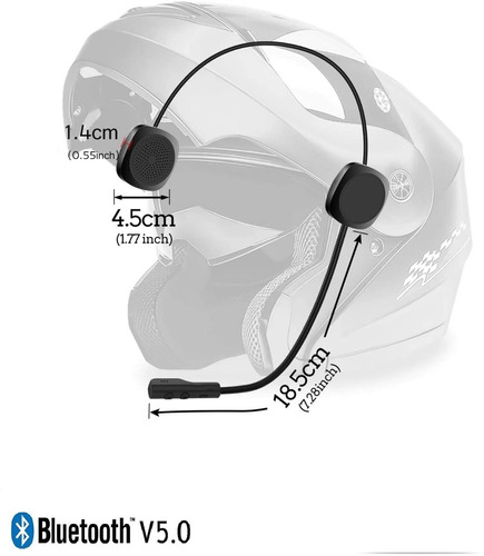 Auriculares Inalámbricos Para Casco Moto Bluetooth V5.0+edr