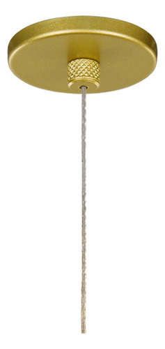 Pendente Tubo 40xø2,5cm Alumínio E Acrílico Dourado Pd1814