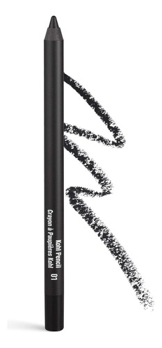 Lápiz Delineador De Ojos Inglot Kohl 01, Color Negro (resist