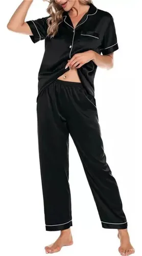 Nuevo Conjunto Pijama Y Pijama Seda Para Mujer, Ropa Dorm