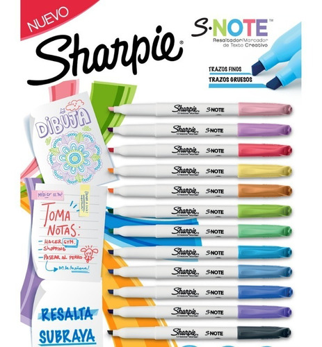 Marcador Sharpie S.note 24 Colores
