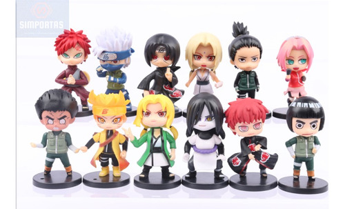 Set 12 Figuras De Naruto Nuevos Personajes 8cm Calidad