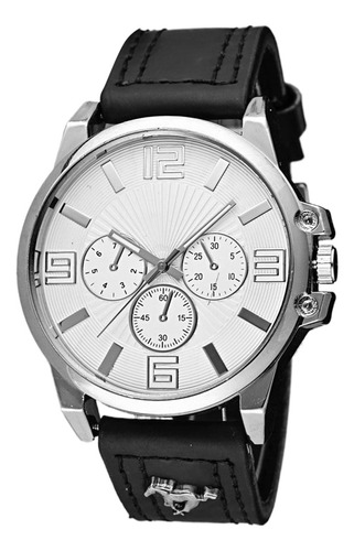 Reloj De Pulsera De Cuarzo Para Hombre Cuero Moda 9585